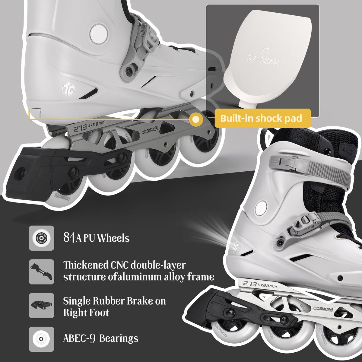 TC Inline Skates for Adults & Teens