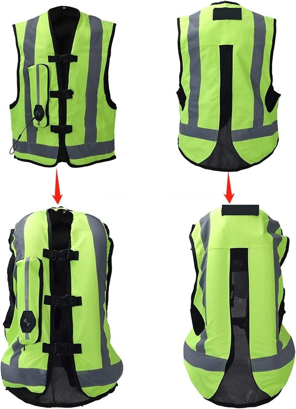 Inflatable Protective Airbag Vest Motorcycle Vest with Airbag Outdoor Safety Equipment is Wear-Resistant, Soft and Easy to Clean Four Seasons Cycling Reflective Vest The Best Cycling Gift