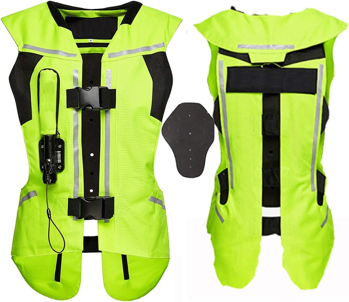 Airbag Vest Motorcycle Cylinder Vest 0.3 Seconds to Trigger The Airbag, with Back Protection Protect Back, Neck, Chest Suitable for Outdoor Riding, Horse Riding Safety Equipment