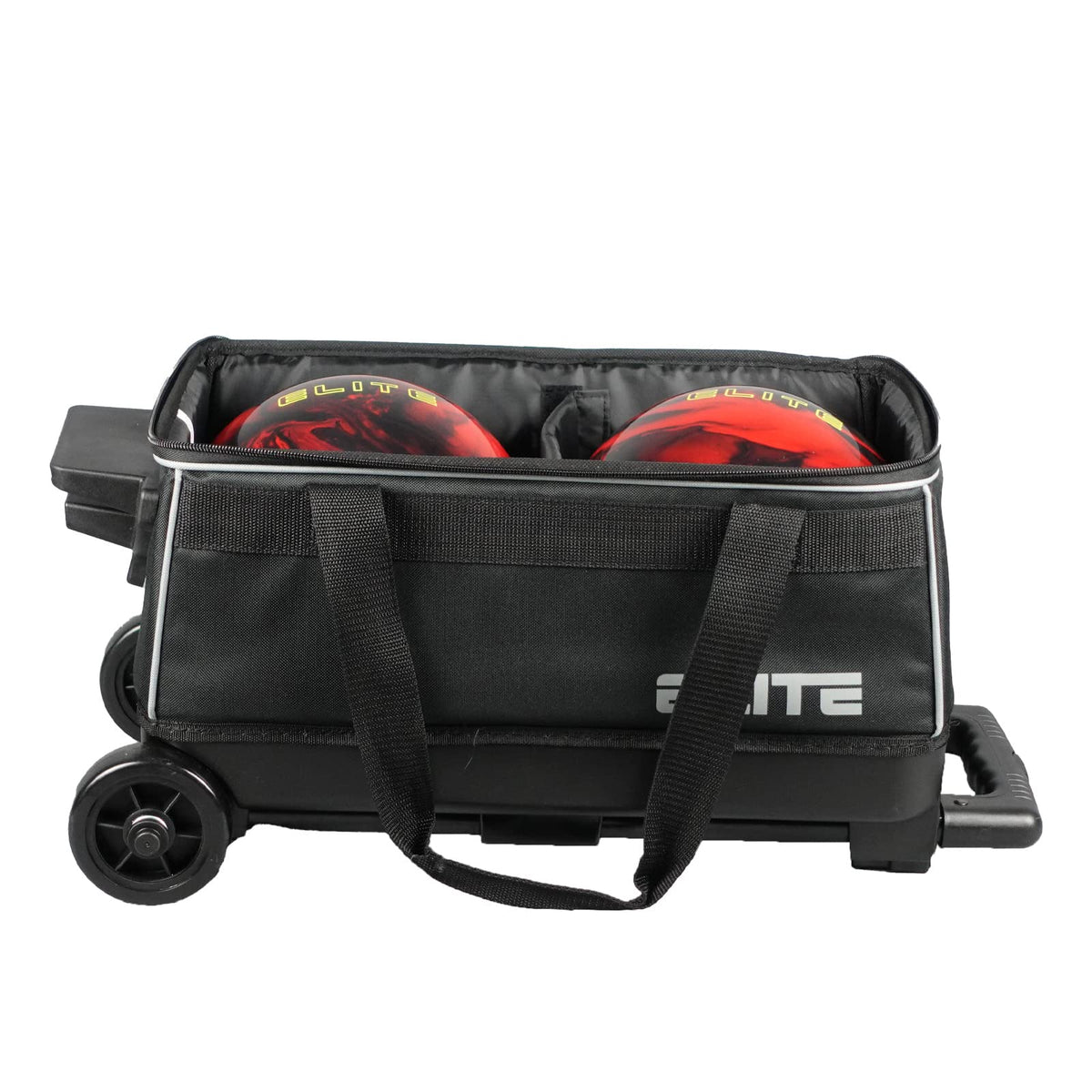 ELITE Basic Bowling Bag Double (2) Ball Roller with Rolling Wheels