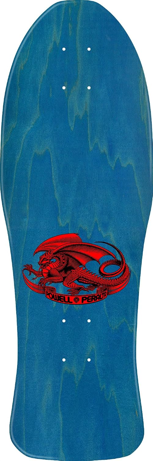 Powell Peralta Steve Caballero Chinese Dragon Skateboard Deck, Aqua Foil, 10" x 30"