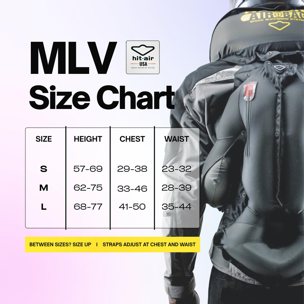 Hit-Air MLV Motorcycle Airbag Vest, Automatic CO2 Deployment