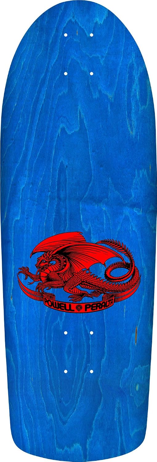 Powell Peralta Ripper Checker Skateboard Deck, Blue Veneer, 10" x 30"