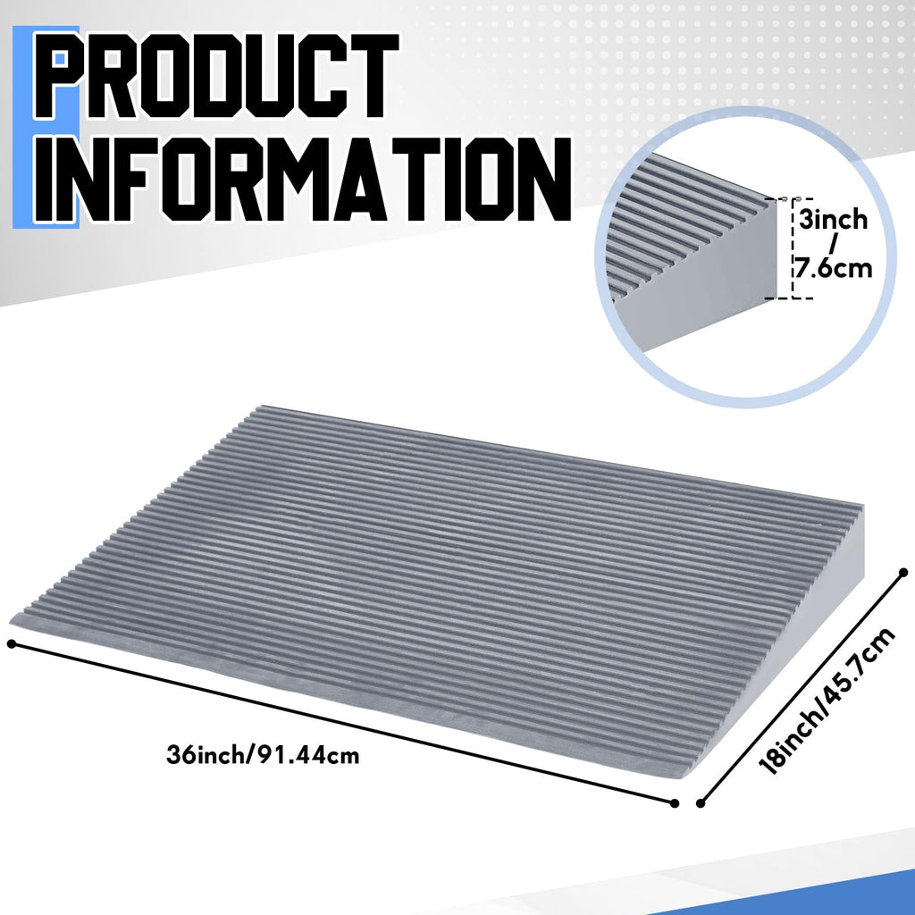 EVA Foam Threshold Ramp for Wheelchair, Black, 36" L X 28" w X 5" h