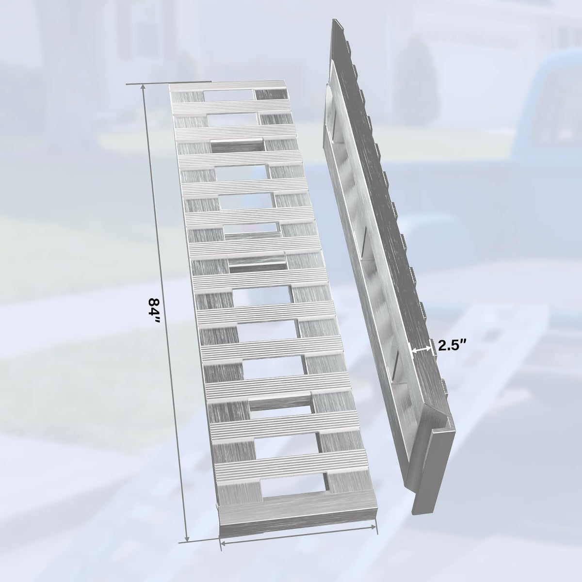 72x15 Inch Aluminum Ramps, 6000Lbs