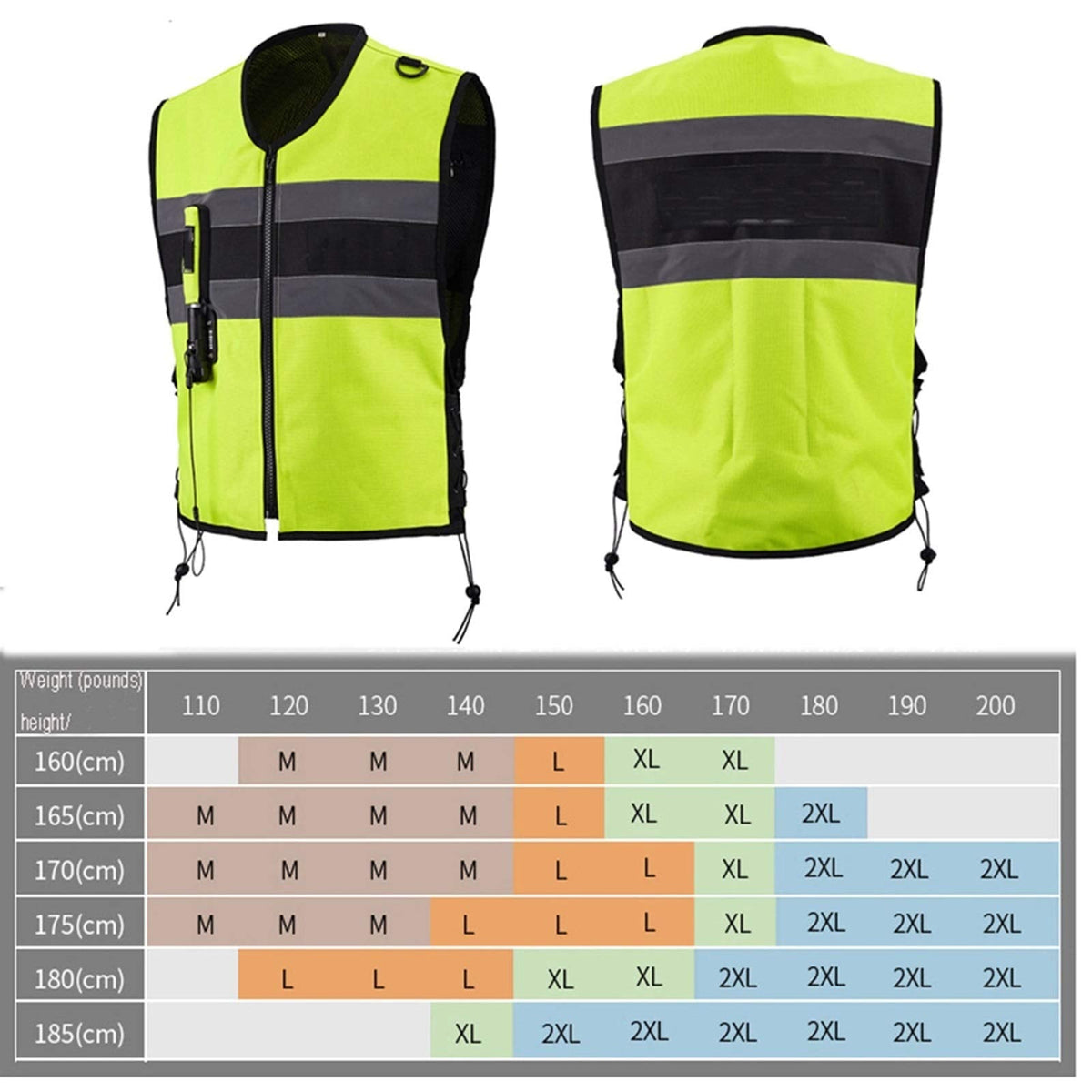 Inflatable Clothing Anti-Fall Vest Airbag Vest The Mechanic Triggers The Airbag in 0.15-0.3 Seconds Reflective Surface at The Front and Back Suitable for Motorcycle Riding, Black