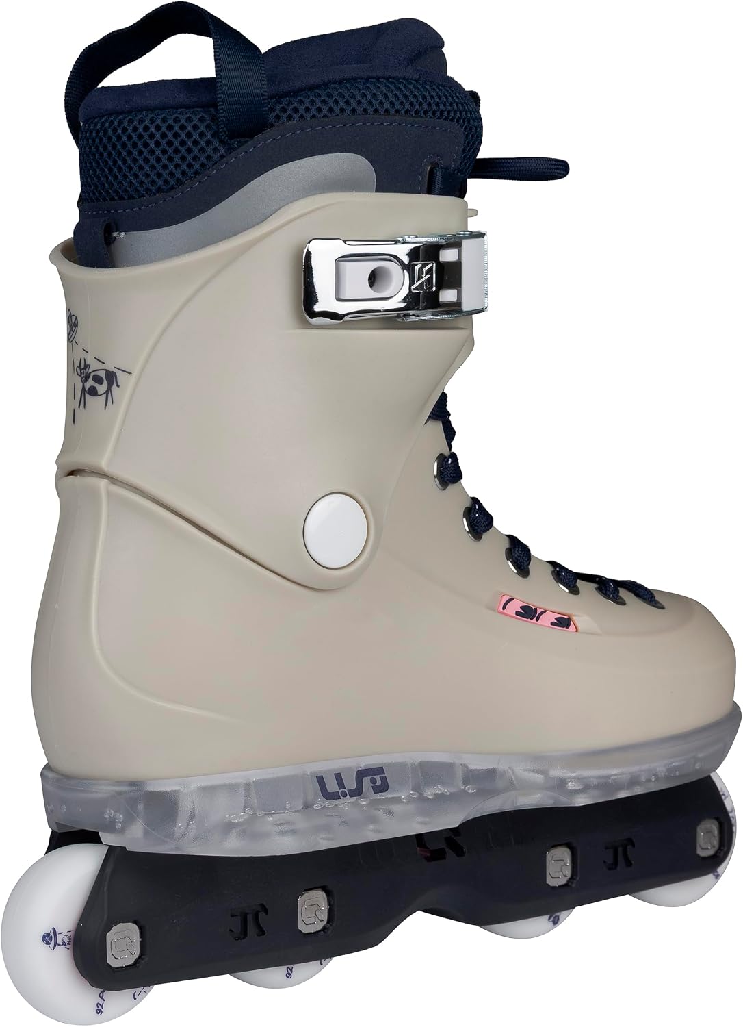 USD Sway Witzemann II Aggressive Skates for Street and Park Men's Inline Skates with IQON AG60 Rail, 57mm 92A Wheels, ABEC 9 Bearings and MYFIT Liner - Grey/Blue