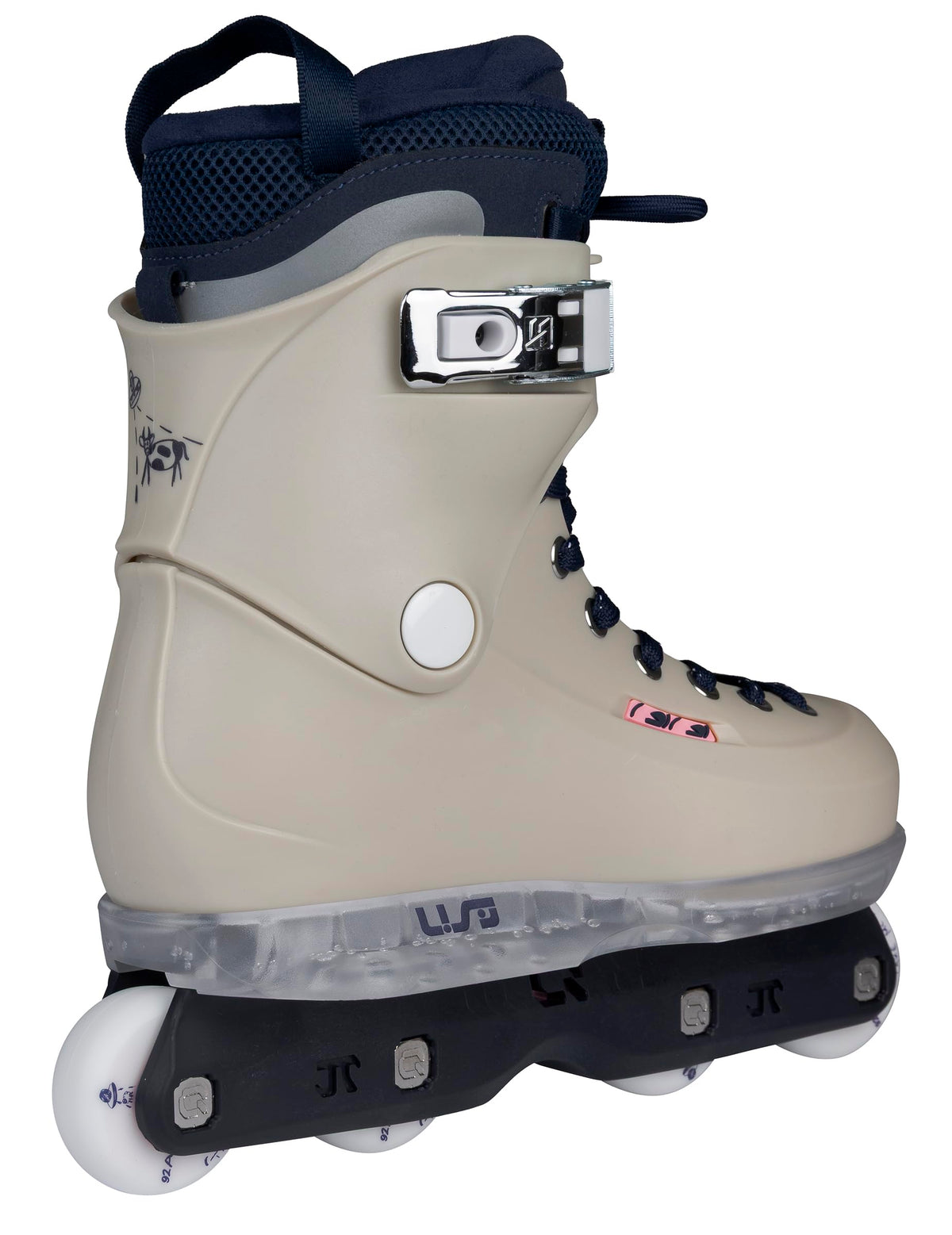 USD Sway Witzemann II Aggressive Skates for Street and Park Men's Inline Skates with IQON AG60 Rail, 57mm 92A Wheels, ABEC 9 Bearings and MYFIT Liner - Grey/Blue