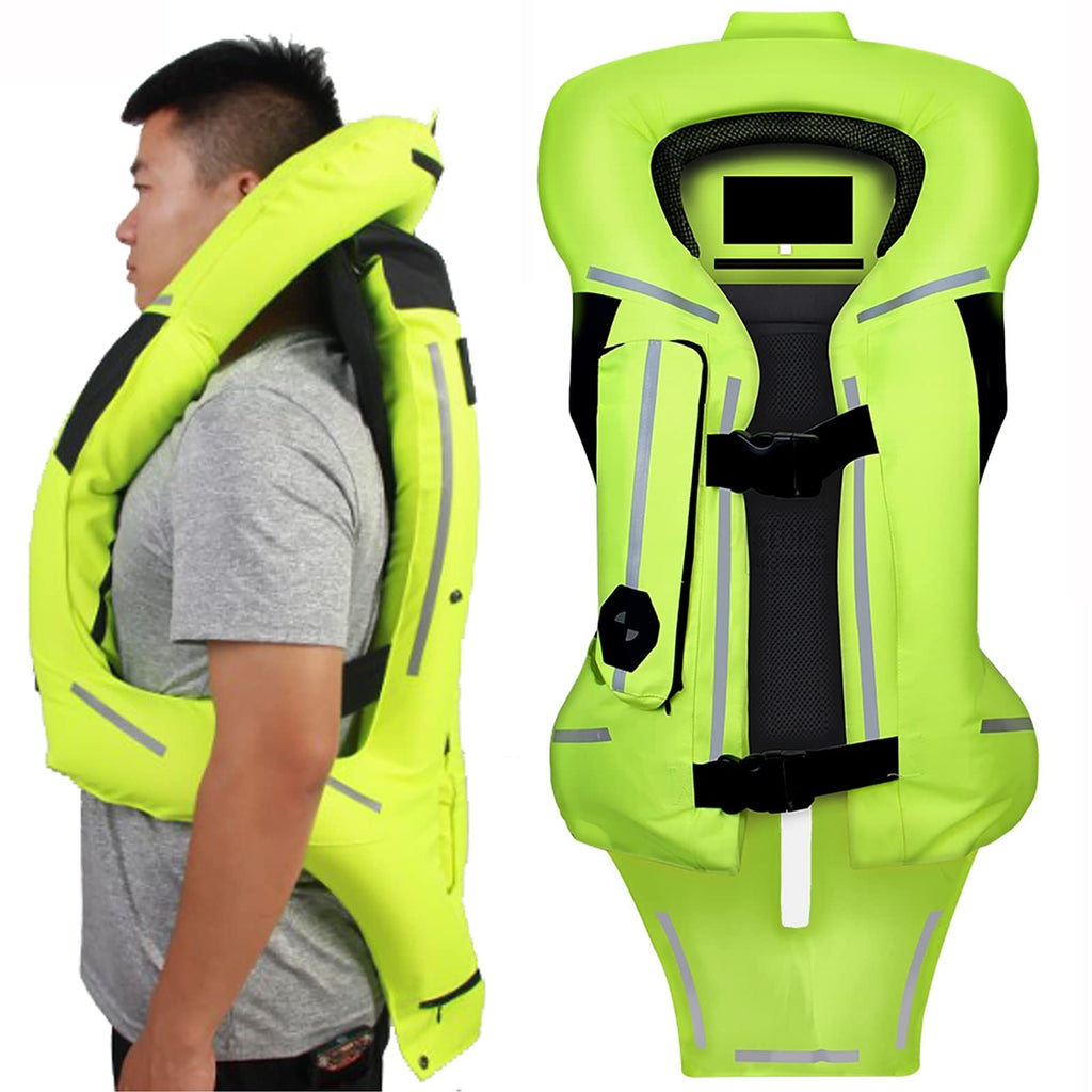 Motorcycle Airbag Vest for Men And Women, Motocross Air-Bag Riding Jacket with Reflective Strip, Adult Moto Air Bag