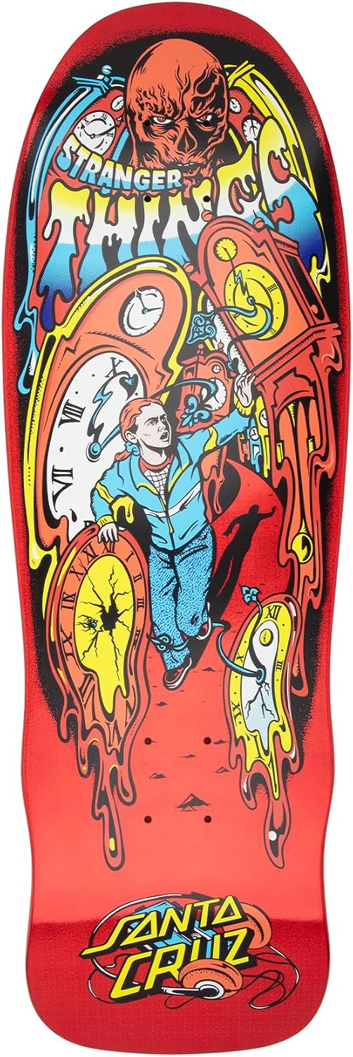 SANTA CRUZ Stranger Things Grabke Max Melting Clock 9.7in x 29.4in Skateboard Decks