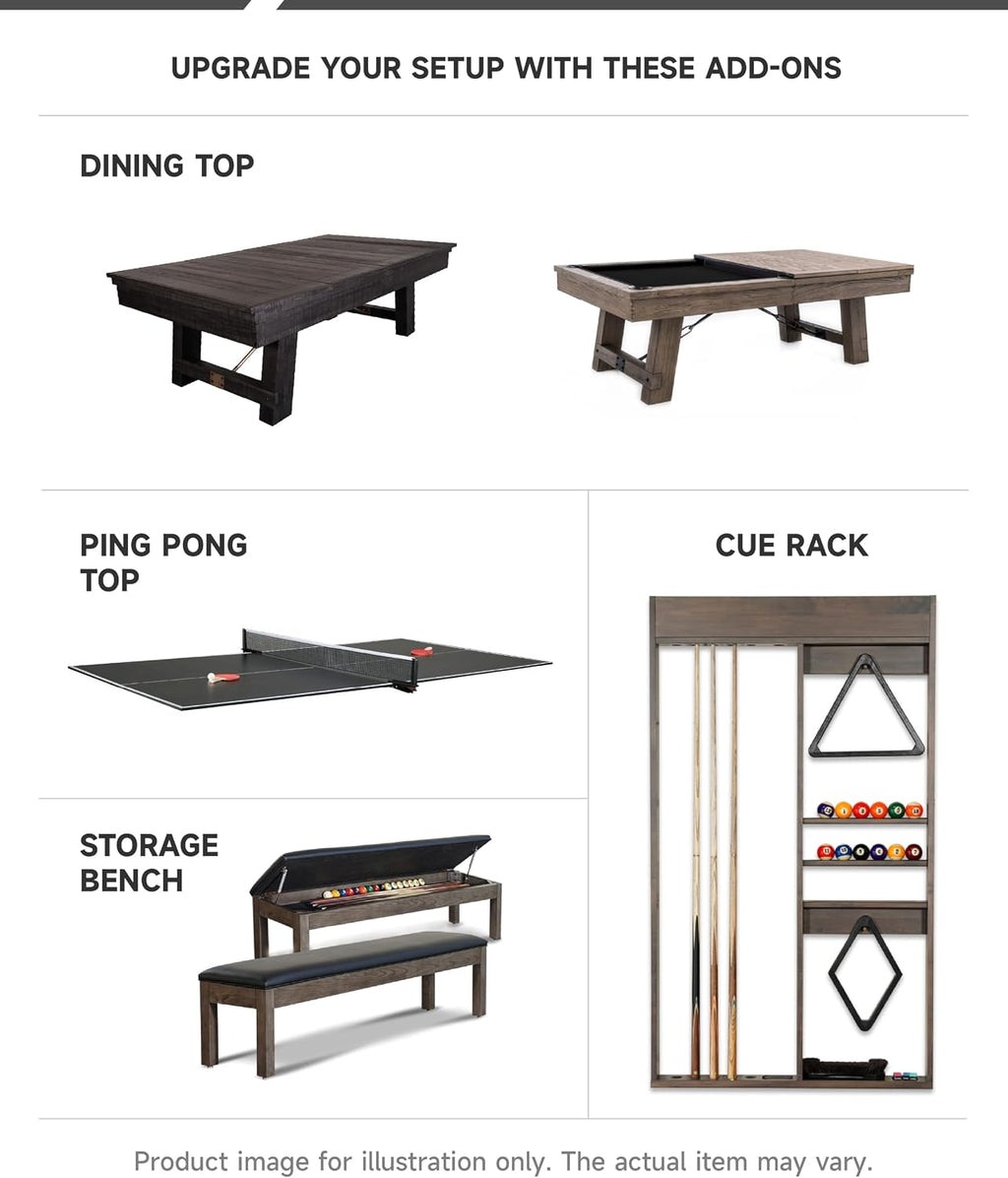 Legacy - Conasauga Slate Pool Tableï¼8FT, Raven Finishï¼