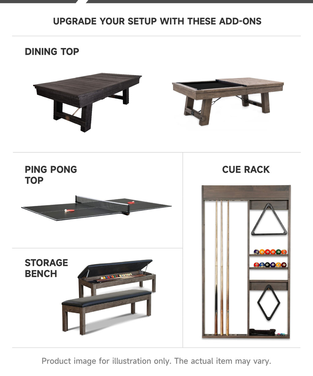 Legacy - Conasauga Slate Pool Tableï¼8FT, Raven Finishï¼