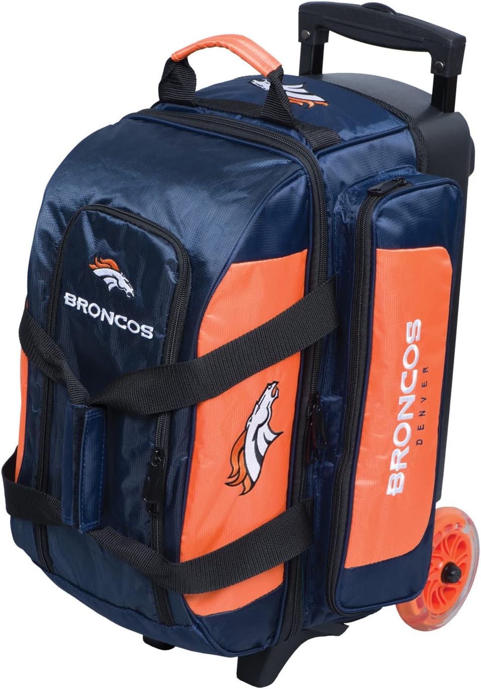 NFL Two Ball Bowling Roller Bag with Ball, Shoe and Accessory Pockets