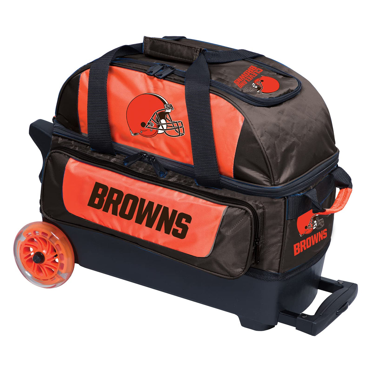 NFL Two Ball Bowling Roller Bag with Ball, Shoe and Accessory Pockets