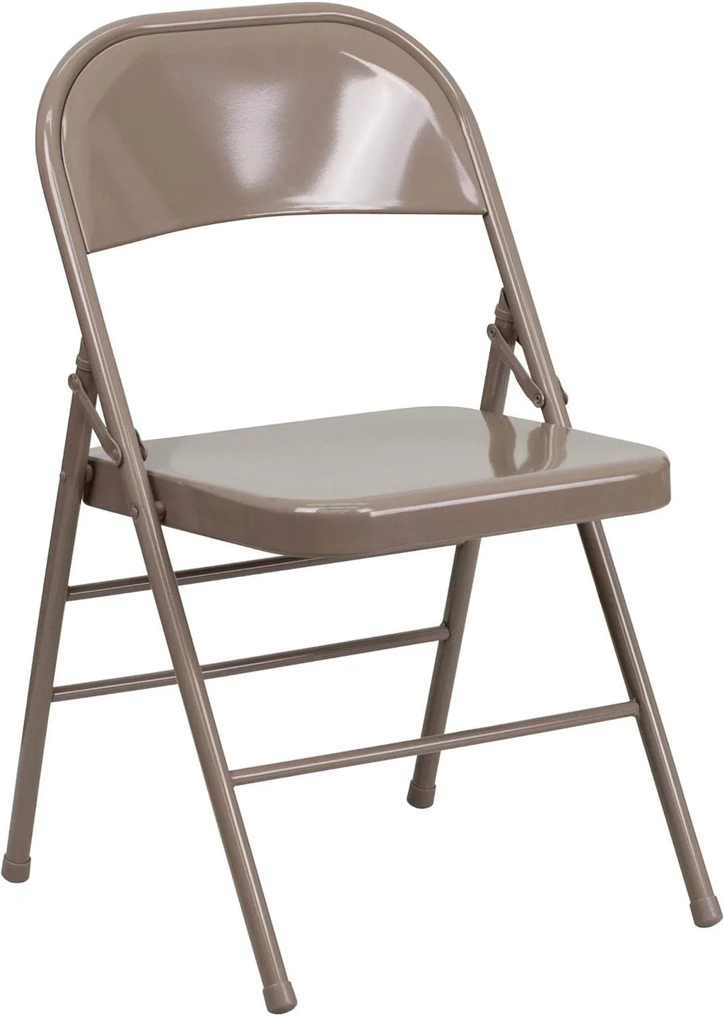 HERCULES Series Triple Braced & Double Hinged Gray Metal Folding Chair