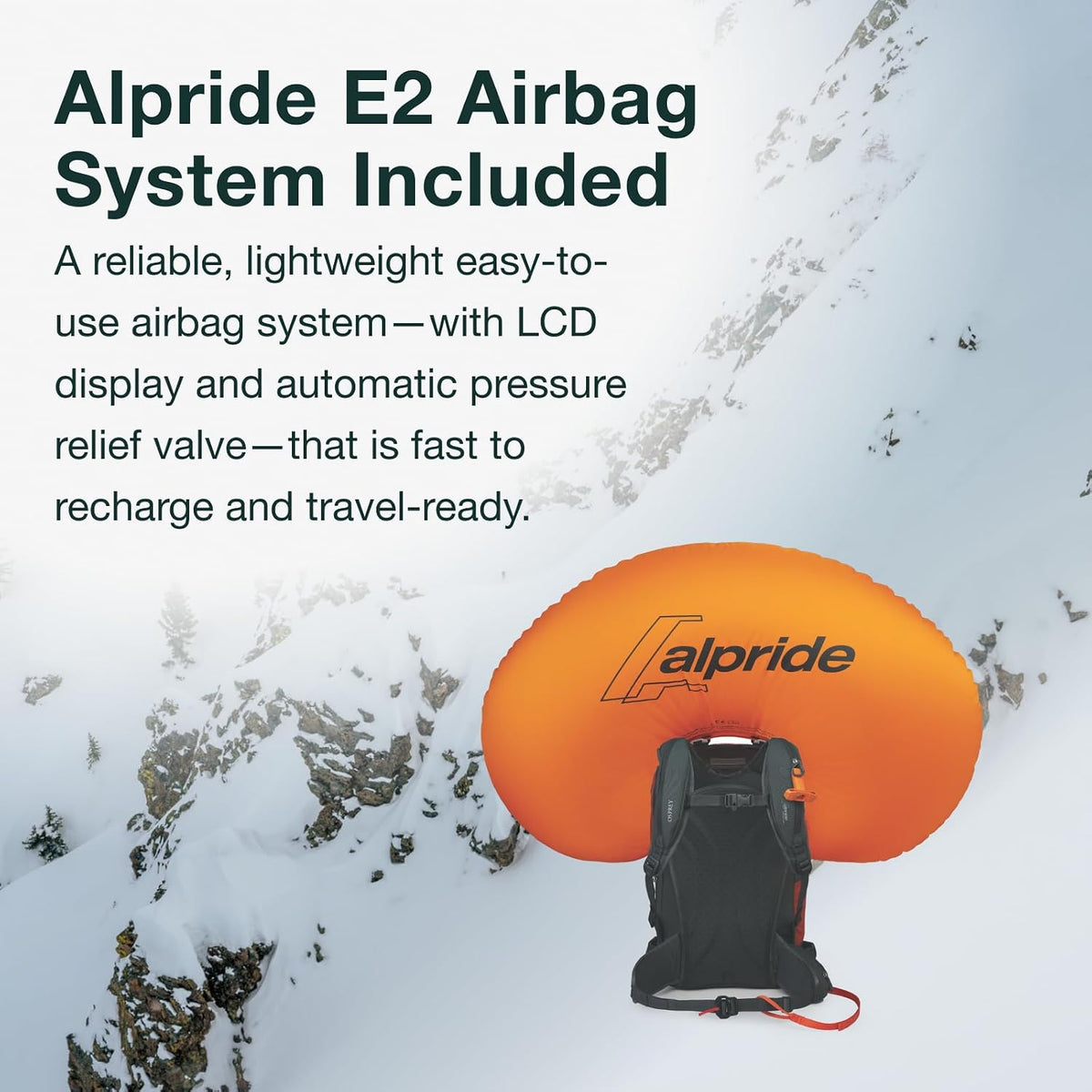 Osprey Sopris Pro 30L Women's Ski Backpack with E2 Airbag System, Mars Orange