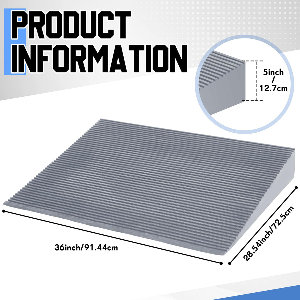EVA Foam Threshold Ramp for Wheelchair, Black, 36" L X 28" w X 5" h