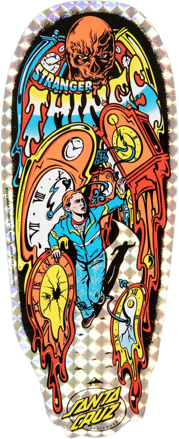 SANTA CRUZ Stranger Things Grabke Max Melting Clock 9.7in x 29.4in Skateboard Decks