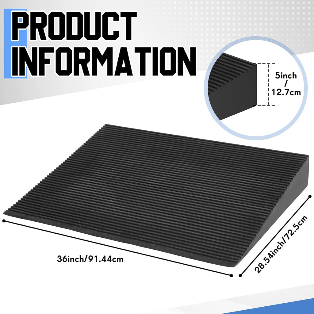 EVA Foam Threshold Ramp for Wheelchair, Black, 36" L X 28" w X 5" h