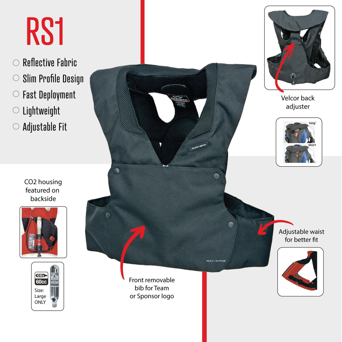 Hit-Air RS-1 Racing Airbag System, Race & Track Neck Protection