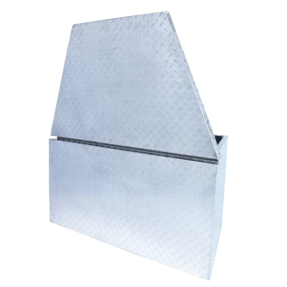 Extreme Max 5001.6097 Aluminum Diamond-Plate Trailer Tongue Locking Storage Box for Utility and Sport Trailers