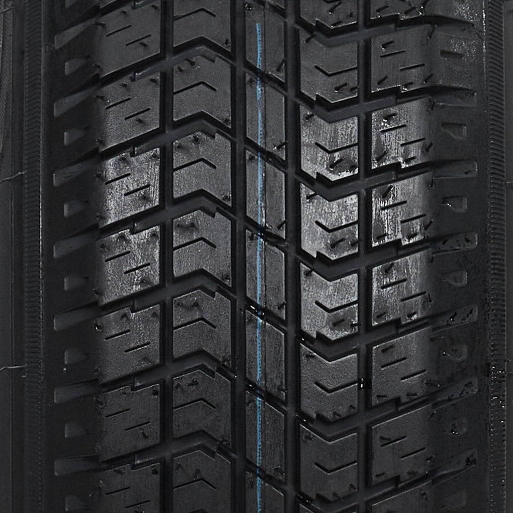 Garvee 2-Pack Trailer Tires On Rim 5.30-12 530-12 530X12, Load Range C, 6PR, 5 Lug 12 In. White Spoke Wheel, 5 On 4.5" Durable Trailer Tire Travel/Camper/Utility/Boat, Set of 2