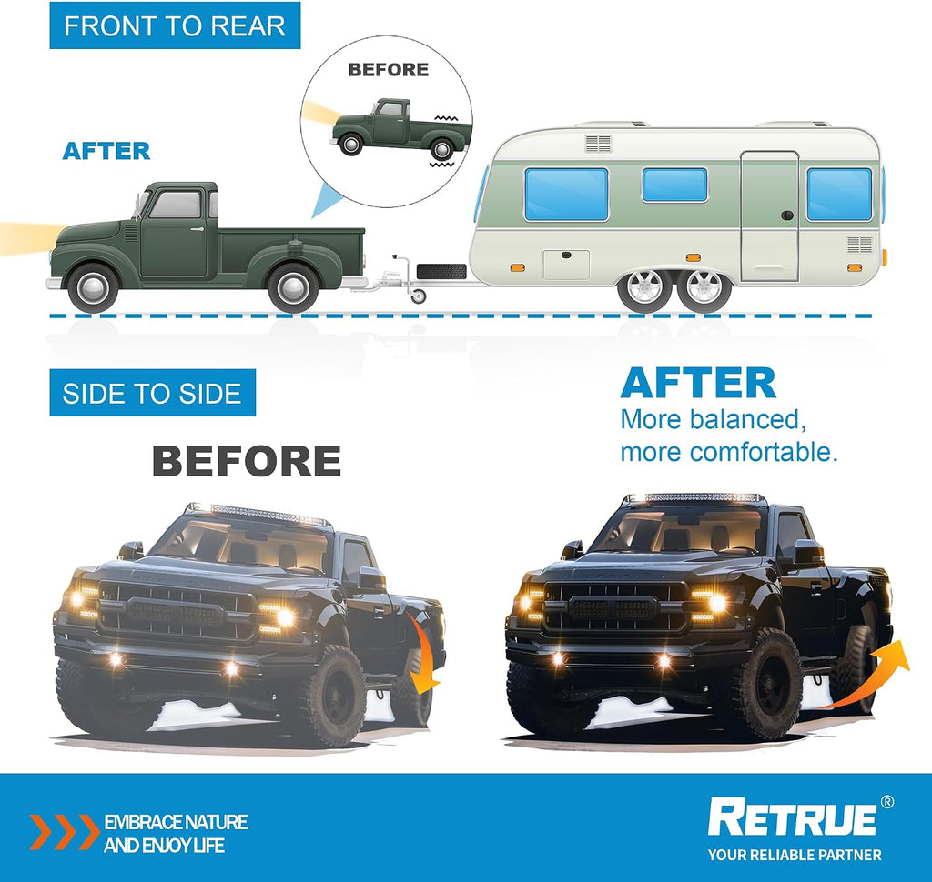 RETRUE Rear Air Bags Suspension Kit Compatible with Silverado Sierra 1500
