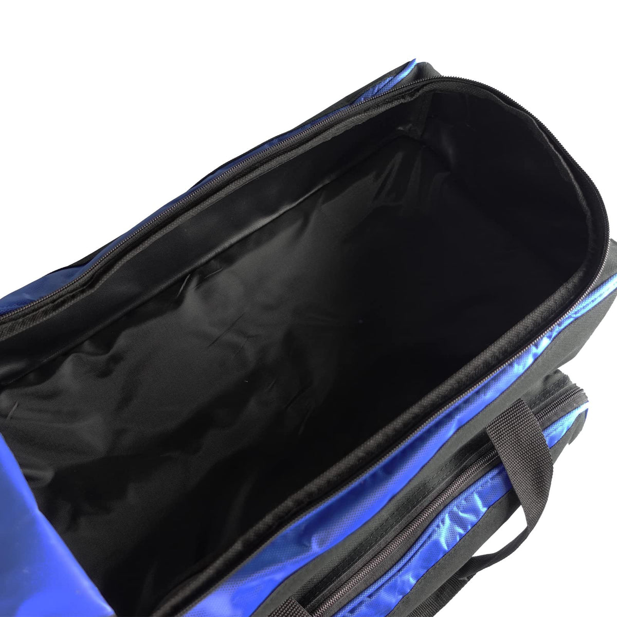 ELITE Deluxe 2 Ball Bowling Bag with 5" Smooth Wheels - Large Accessory Pocket, Shoe Compartment, 36" Extendable Handle