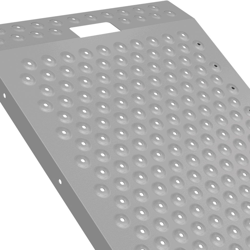 VNN 36" x 24" Shed Ramp for Riding Mower - 800 LB Capacity Shed Ramps, Anti-Slip Punch Plate Ramp for ATV, Motorcycles, Garages & Barns (1PC,Slivery, Alloy)
