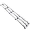 INTSUPERMAI Gravity Roller Conveyor Skate, 30 * 200cm Non-Powered Portable Loading Ramp with 3-Row ABS Plastic Wheels, Heavy-Duty Galvanized Steel Frame Warehouse Unloading Aid