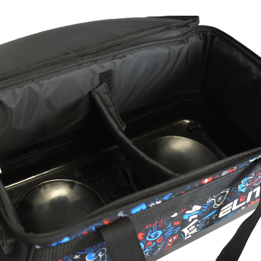 ELITE Basic Bowling Bag Double (2) Ball Roller with Rolling Wheels