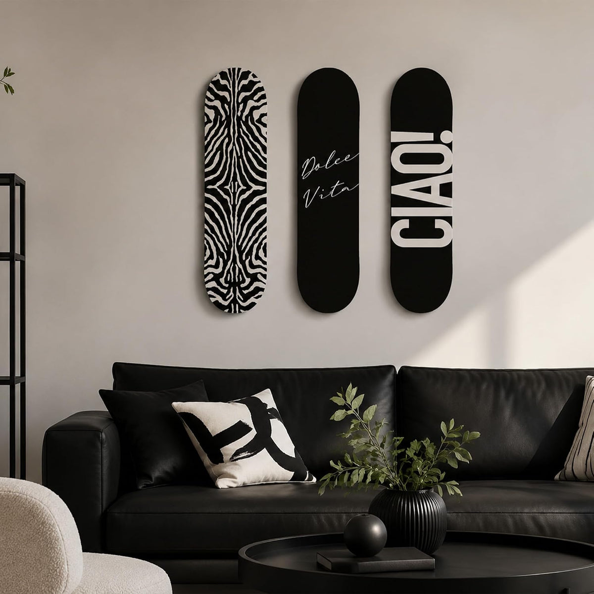 TwoDays Skateboard Wall Decor Set, Dolce Vita Ciao, 3 Decks