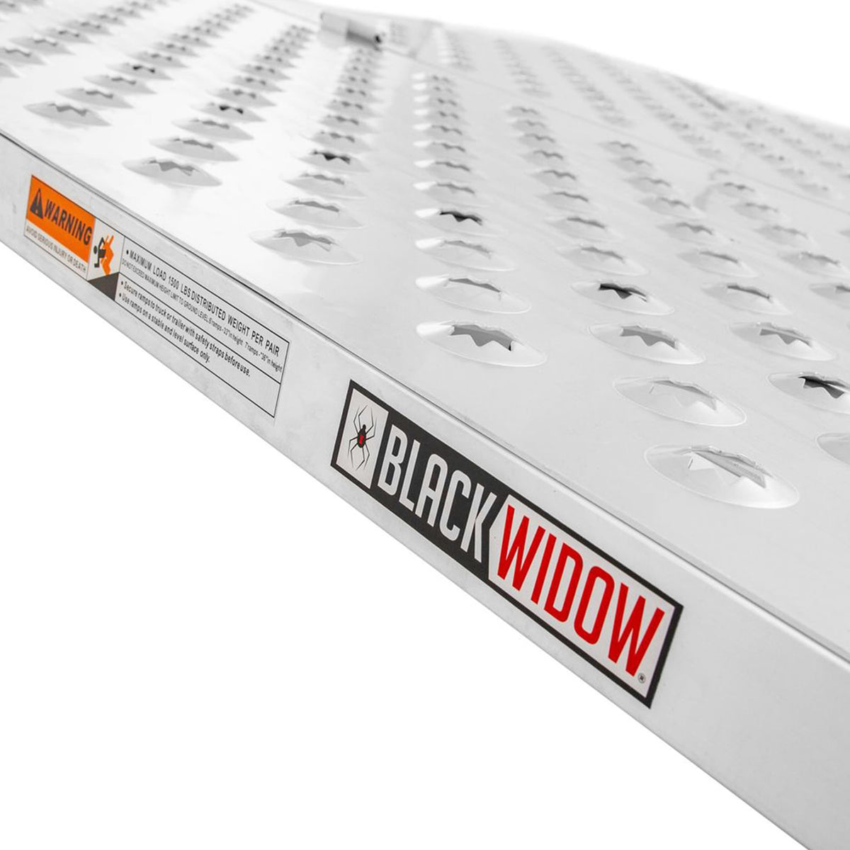 Black Widow Aluminum Punch-Plate Bi-Fold ATV Ramp, 1,500 lb, 71.25" x 44"