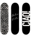 TwoDays Skateboard Wall Decor Set, Dolce Vita Ciao, 3 Decks