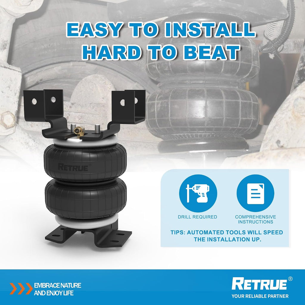 RETRUE Rear Air Bags Suspension Kit for Silverado Sierra 1500HD 2500