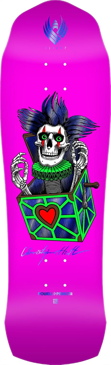 Powell Peralta Chris Hiett Skull Flight Skateboard Deck - 9.5" x 31.13"