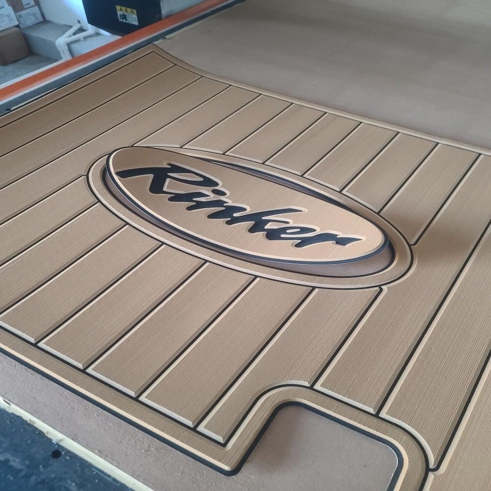 Boat EVA Faux Teak Decking Floor Compatible with 2003 Rinker 342 Swim Platform Cockpit Pad Boat EVA Foam Faux Teak Deck Floor Mat