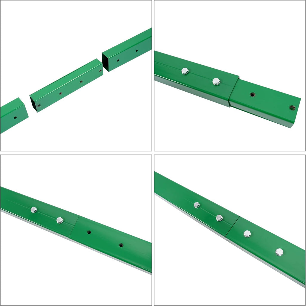 ALMULOO 85In Flat Skate Rail with Bump - Portable Heavy-Duty Steel Grinding