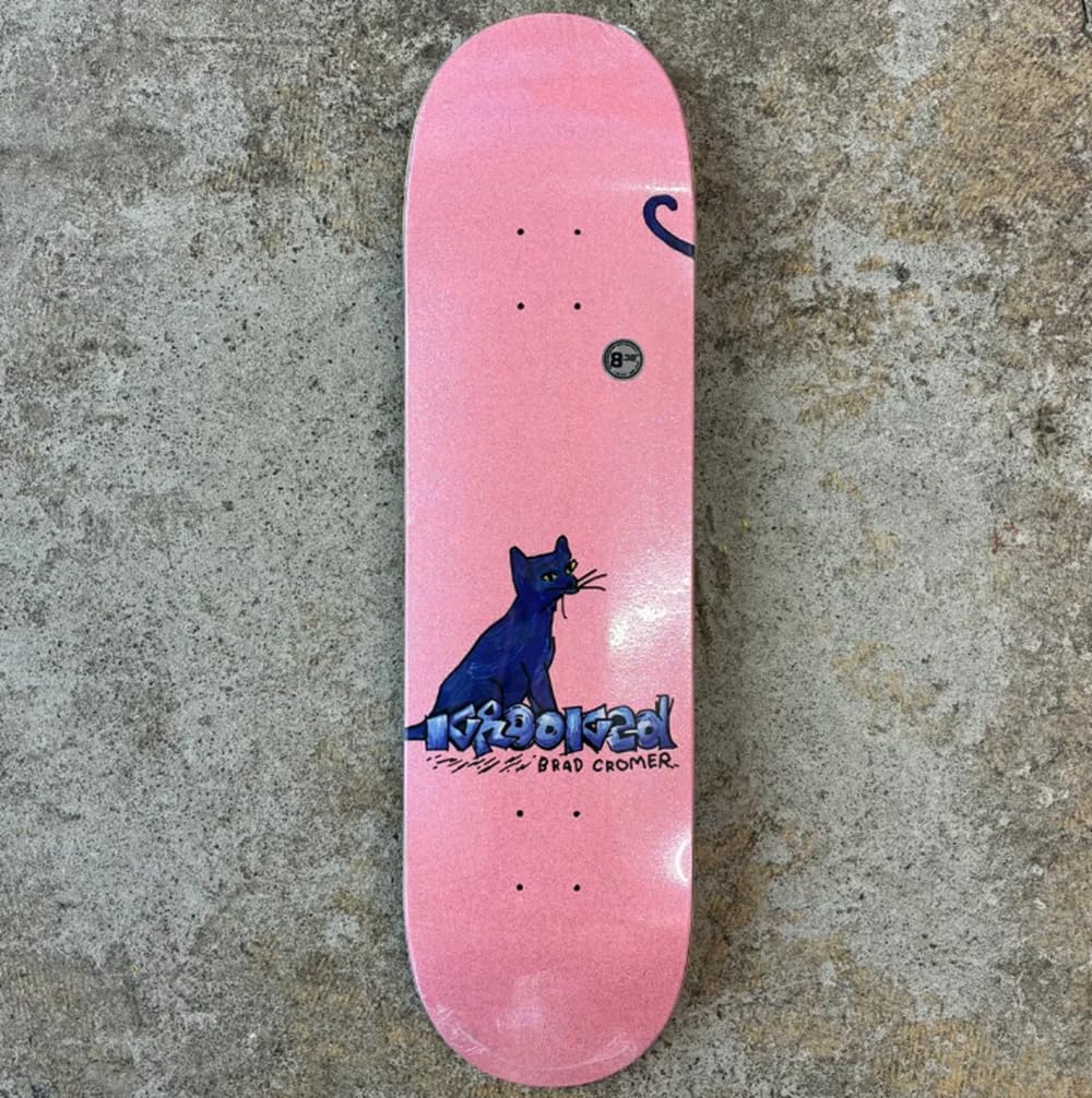 Krooked Skateboard Deck Brad Cromer Kat Pink 8.38" x 32.25"