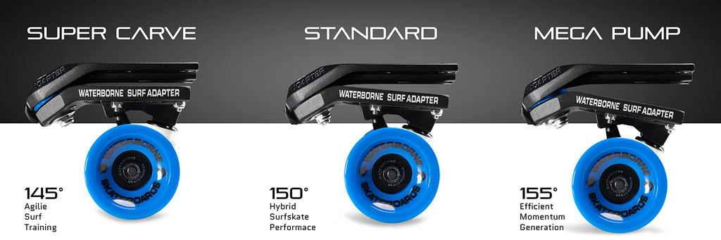 Waterborne Skateboards Surf and Rail Adapter FIN System for 3 Surfskate Trucks Modes - Surf Skate Truck Fits Any Board - Longboard Skateboard Accessories, Surf Skateboard Trucks, Surfskate Skateboard