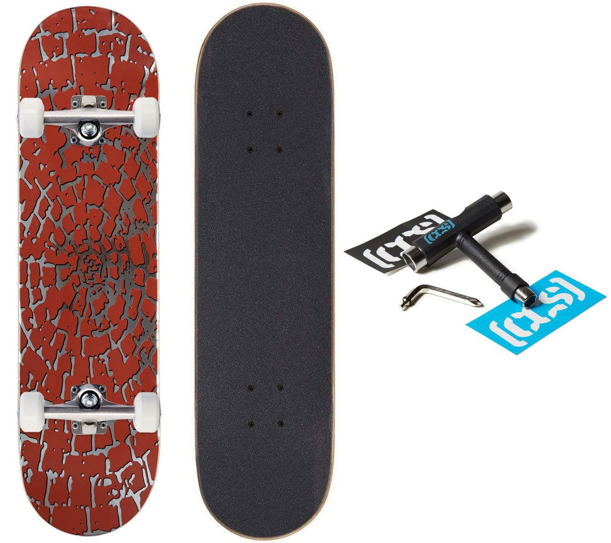 [CCS] Skateboard Complete | Maple Wood | Professional Grade | Fully Assembled with Skate Tool & Stickers | Adults, Kids, Teens, Youth | Boys & Girls