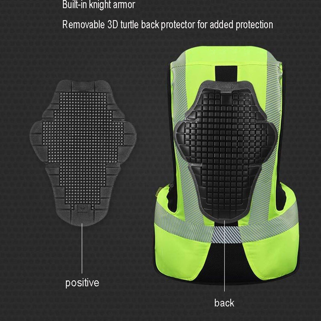 Airbag Vest Cycling Jersey Compressed Gas Fall Protection Suit Mechanical Trigger Multi-directional Airbag Trigger In 0.1 Second Reflective Surface At The Front And Back Suitable For Riding, Riding