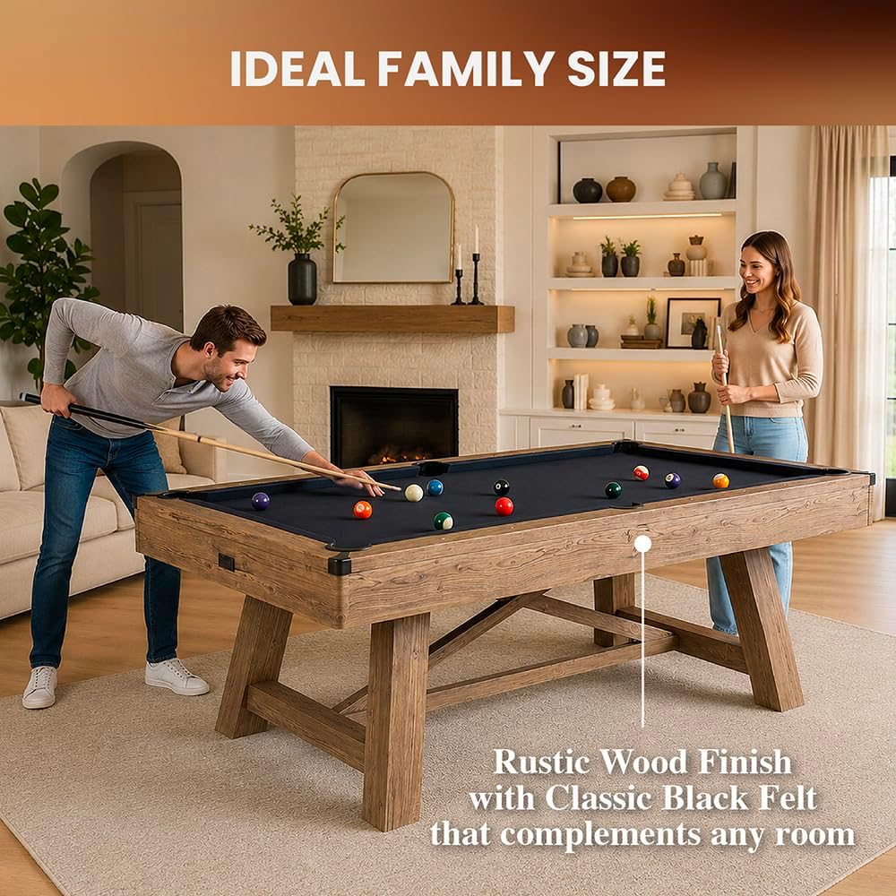 Barrington Billiards Drop Pocket Pool Table with Complete Accessory Set