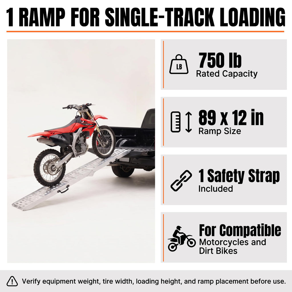 Loading Ramps for Pickup Trucks, 7.5 ft Aluminum ATV Ramps, 2 Pack