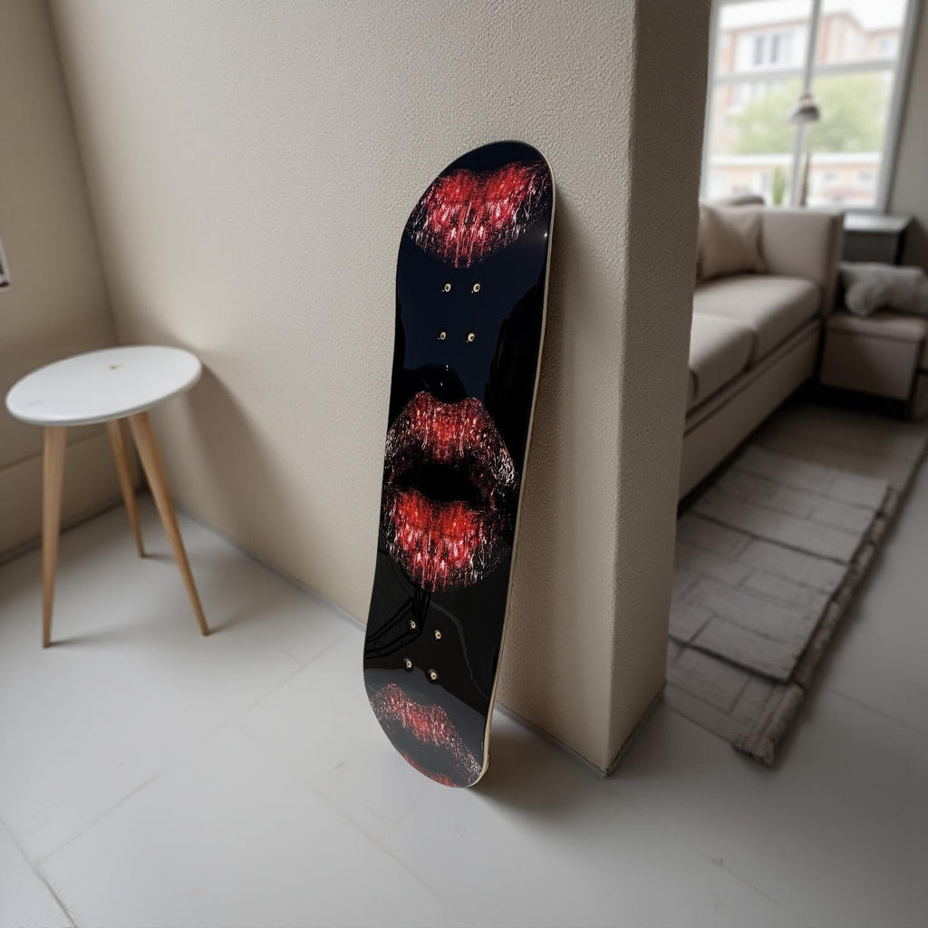 BDTrims 3 Pack Designer-Influenced Pop Art Skateboard Deck Set, Black White and Leopard Print, Premium 7-Ply Maple, Wall Decor, Customization Available