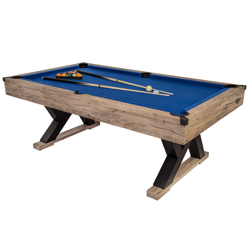 American Legend Billiard Table with Rustic Wood Finish