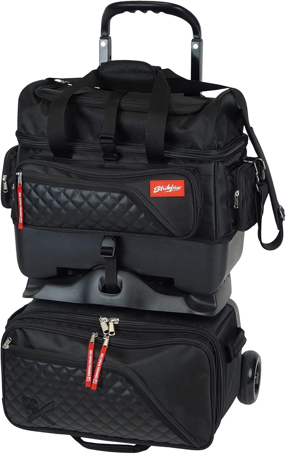 KR Strikeforce Diamond 4-Ball Roller Premium Bowling Bag Holds 4 Bowling Balls, Shoes and Accessory