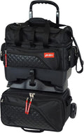 KR Strikeforce Diamond 4-Ball Roller Premium Bowling Bag Holds 4 Bowling Balls, Shoes and Accessory