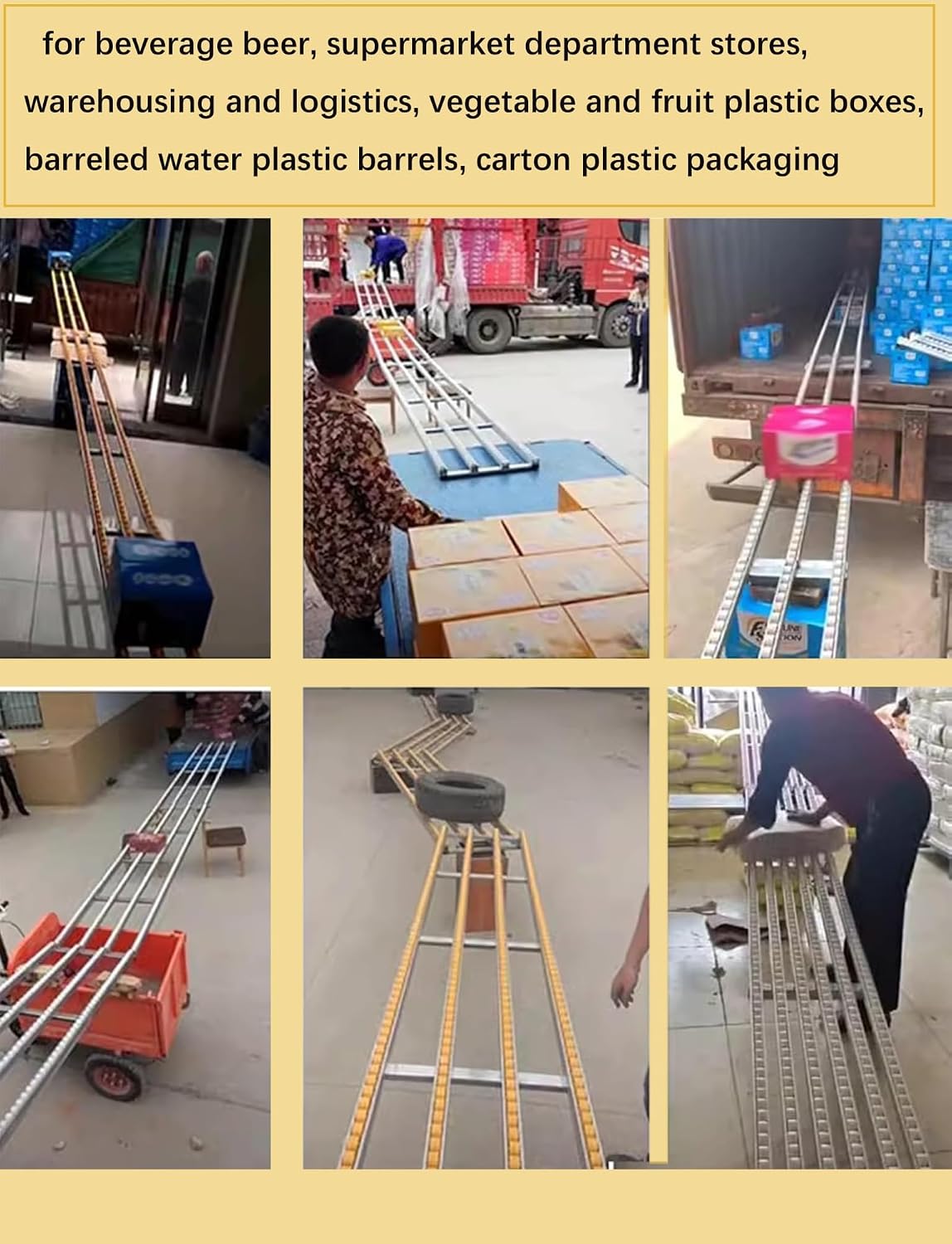 Stainless Steel Unloading Pulley with ABS Plastic Skate Wheels, 20x79in Portable Roller Conveyor Table for Warehouse, Efficient Flow Rack Rail Slides
