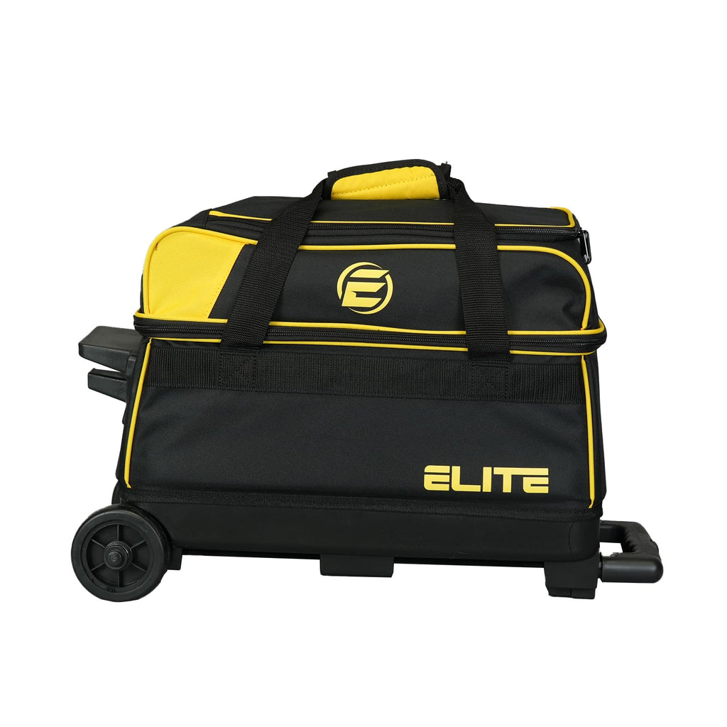 ELITE Basic Bowling Bag Double (2) Ball Roller with Rolling Wheels
